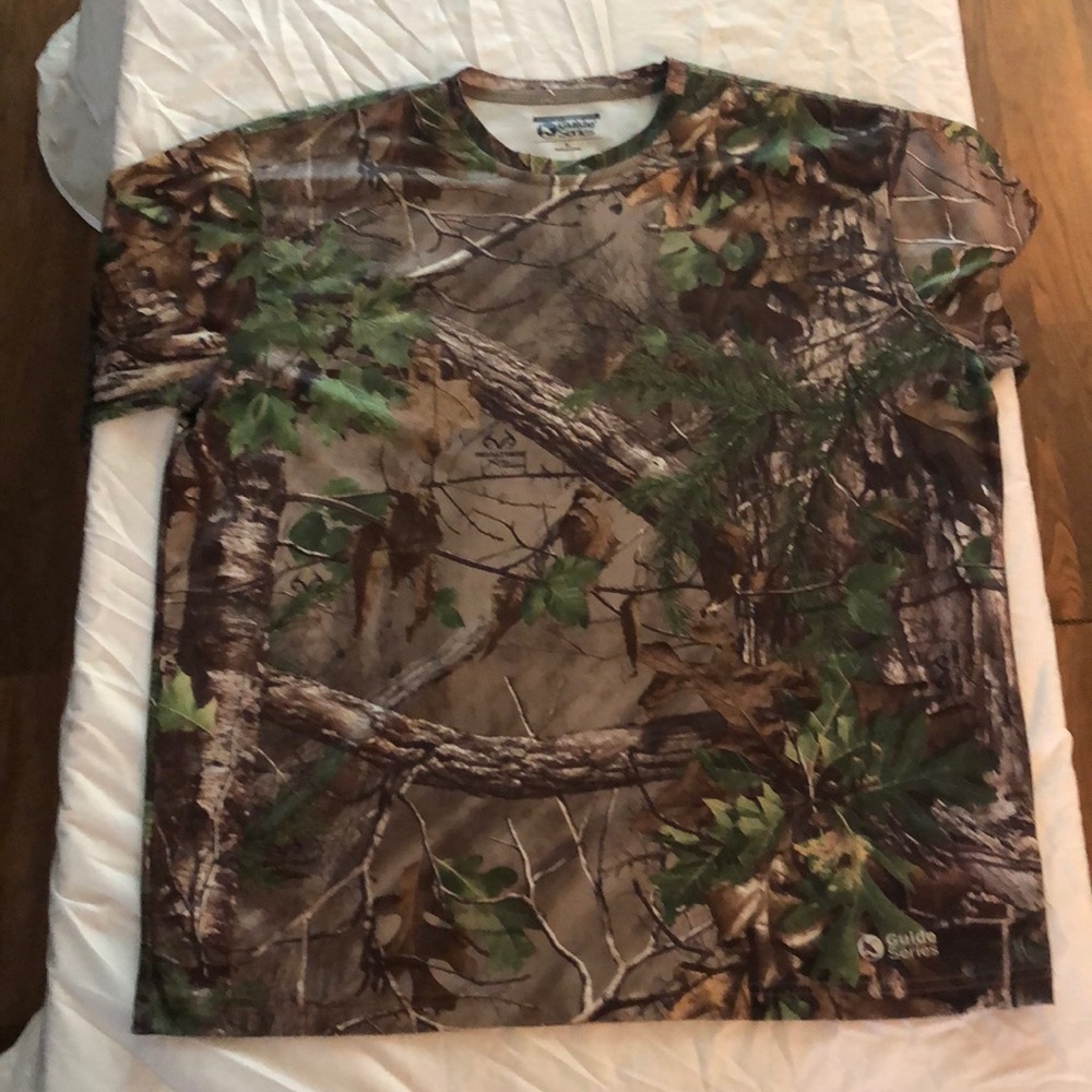 Guide series long sleeve camo shirt, large